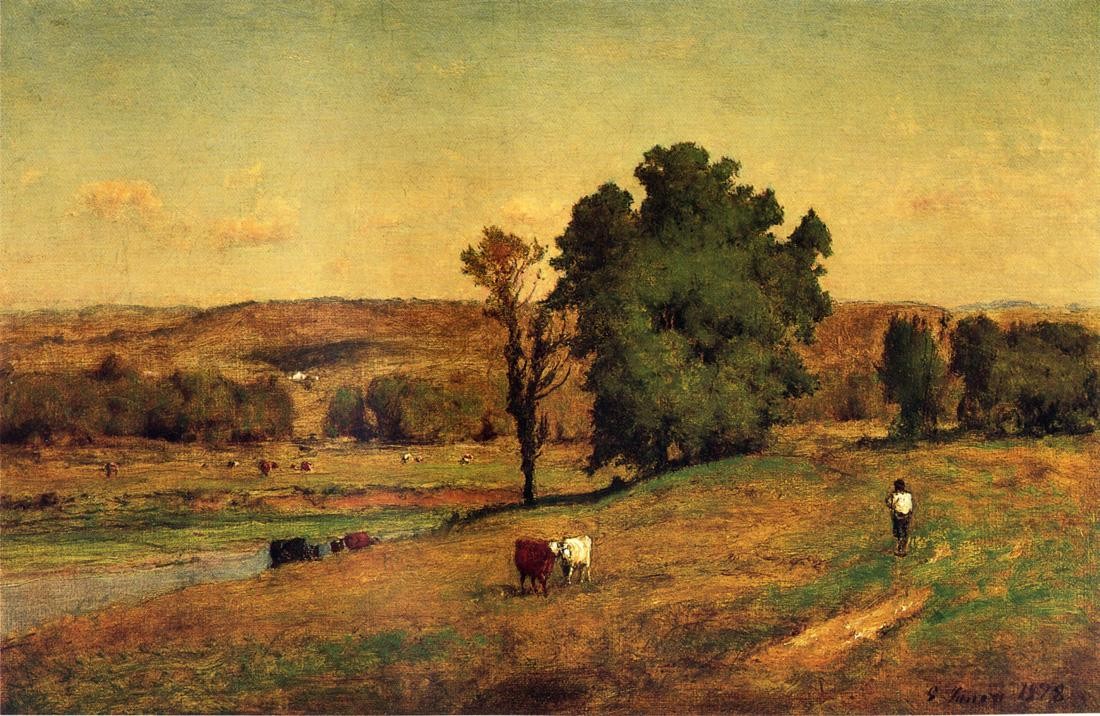 George Inness Landscape with Figure